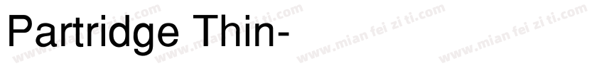 Partridge Thin字体转换